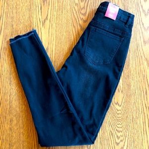 Black High Waisted Ripped Skinny Jeans